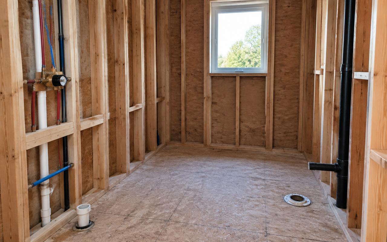 Interior demolition Highland Beach FL — Bathroom gutted to the studs by Junk Force in Highland Beach, FL